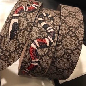 SOLDDDDD Snake print GG supreme Gucci belt
